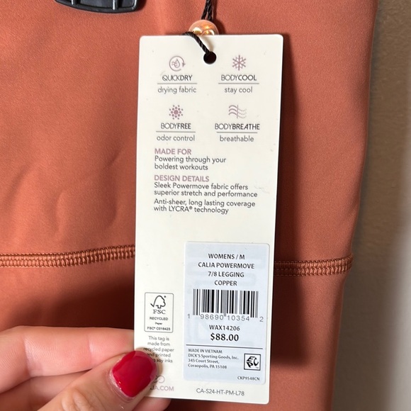 NWT Calia Power Move High-Rise 7/8 Legging Copper - Picture 2 of 5